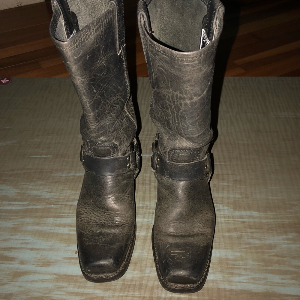 Distressed Frye Harness Boot
